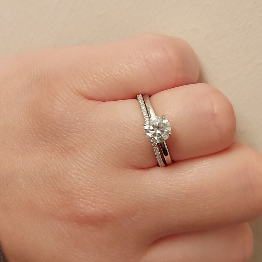 Platinum Plated 925 Sterling Silver Band Ring - Picture 5 of 5